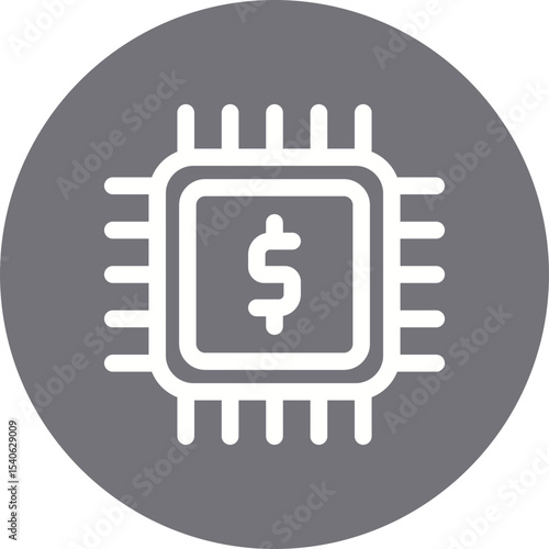CPU single icon vector illustration