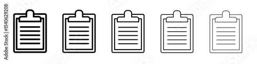 clipboard icon Flat design on isolated background