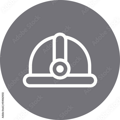 Helmet single icon vector illustration