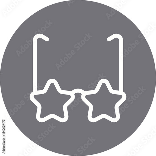 Star glasses single icon vector illustration