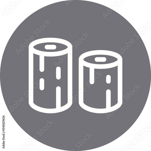 Wood single icon vector illustration
