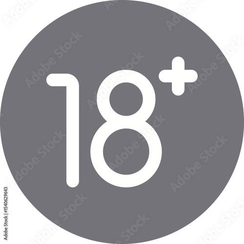 18+ single icon vector illustration