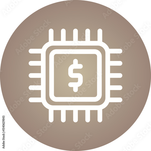 CPU single icon vector illustration