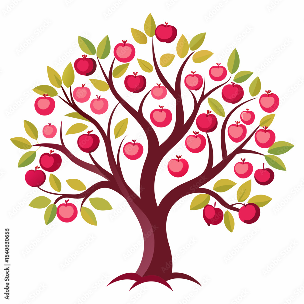 Fototapeta premium abstract tree with hearts