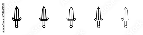 dagger icon Flat design on isolated background