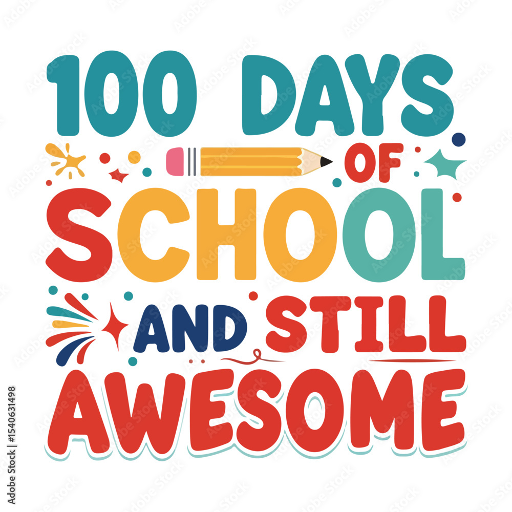100 Days of School tshirt Design for back to school and kids 100 Days of School tshirt Design for back to school and kids