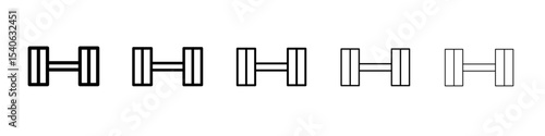 dumbbell icon Flat design on isolated background
