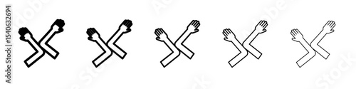 elbow greeting icon Flat design on isolated background