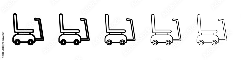 Electric wheelchair scooter icon Flat design on isolated background Electric wheelchair scooter icon Flat design on isolated background