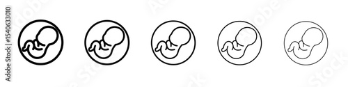Embryo Child icon Flat design on isolated background