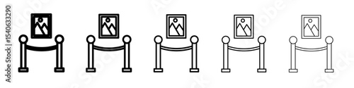 Exhibit icon Flat design on isolated background