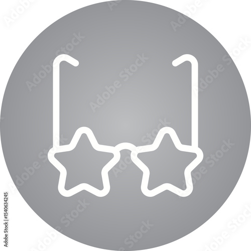 Star glasses single icon vector illustration