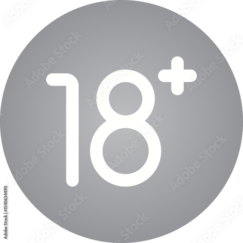 18+ single icon vector illustration
