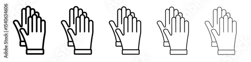 Garden gloves icon Flat design on isolated background