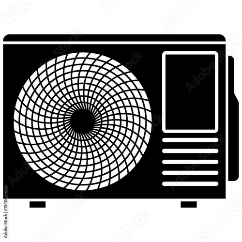 heat pump icon, air conditioner outdoor unit icon.