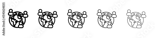 Globalization icon Flat design on isolated background