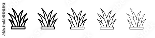 Grass icon Flat design on isolated background