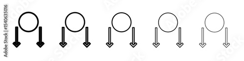 gravity icon Flat design on isolated background