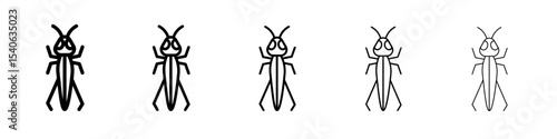 Grasshopper icon Flat design on isolated background