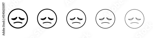 Guilty face emoji icon Flat design on isolated background