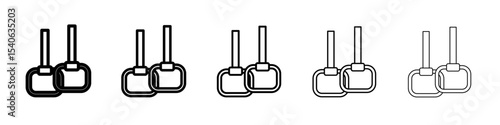 Gymnastic ring icon Flat design on isolated background