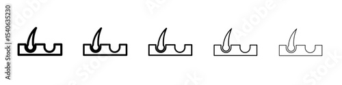 hair transplant icon Flat design on isolated background