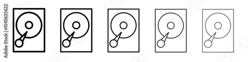 Hard disk drive icon Flat design on isolated background