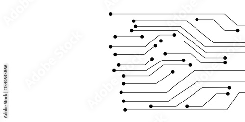 Abstract background with technology circuit board texture. Electronic motherboard illustration. Communication and engineering concept. Vector ...