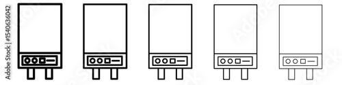 heater icon Flat design on isolated background