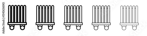 heater icon Flat design on isolated background