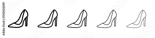 heels icon Flat design on isolated background