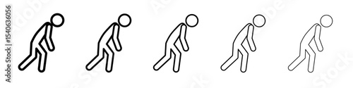 helpless human icon Flat design on isolated background