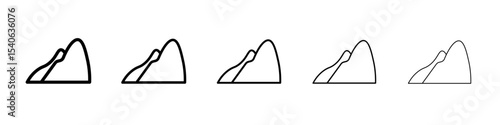 hill icon Flat design on isolated background