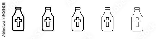 holy water bottle icon Flat design on isolated background