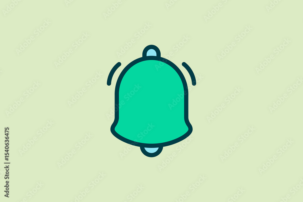 Obraz premium Notification icon. icon related to UI elements. suitable for web site, app, user interfaces,element, printable etc. flat line icon style. simple vector design editable