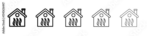 House heating icon Flat design on isolated background
