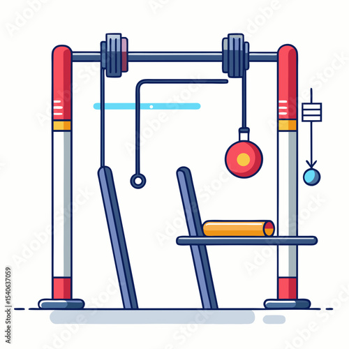 vector illustration of a set of pipes and valves