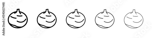kohlrabi icon Flat design on isolated background