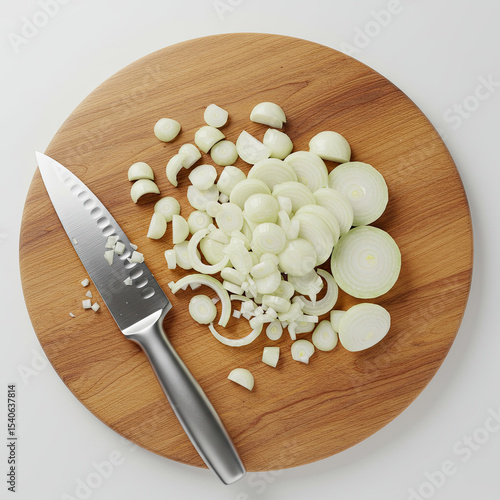 sliced onion on a chopping board