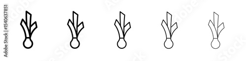 leek icon Flat design on isolated background