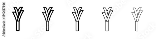 leek icon Flat design on isolated background