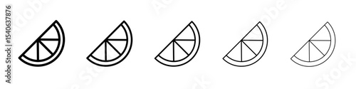 lemon slice icon Flat design on isolated background