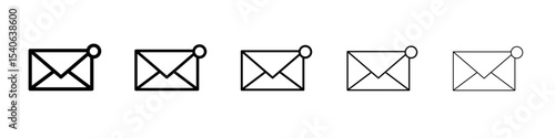 Mail message icon Flat design on isolated background