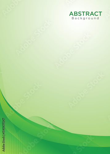 Abstract green wave background with gradient shape