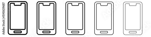 mobile icon Flat design on isolated background