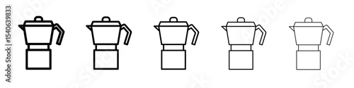 moka pot icon Flat design on isolated background