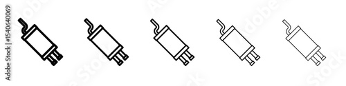 muffler icon Flat design on isolated background