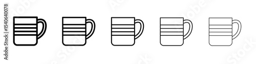 mug icon Flat design on isolated background