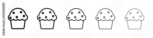 muffin icon Flat design on isolated background