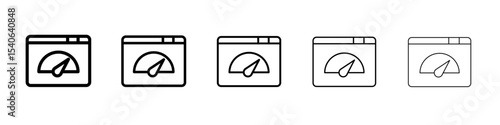 Page speed icon Flat design on isolated background